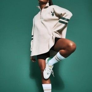 Playboy Zip Up Varsity Sweater